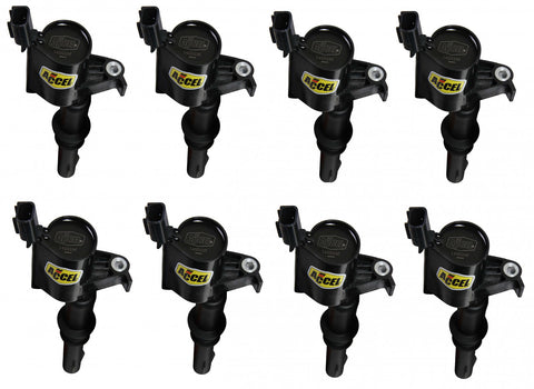 ACCEL Ignition Coil - SuperCoil - 2004-2008 Ford 4.6L/5.4L/6.8L 3-valve engines - Black - 8-Pack