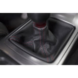 AutoStyled Black Leather Shift Boot w/ Red Stitching Short Shifter Subaru WRX 2009-2014
