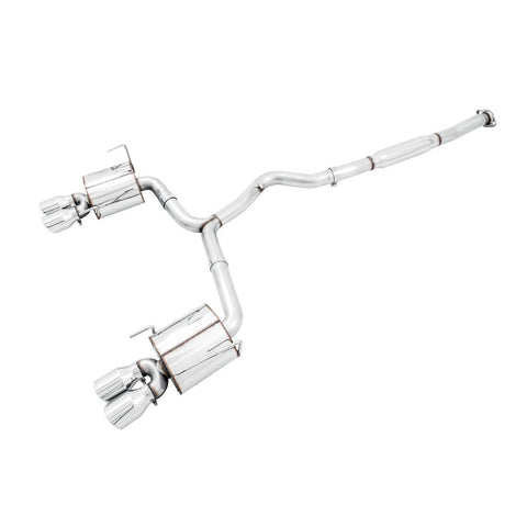 AWE Touring Edition Cat Back Exhaust Chrome Silver Quad Tips (102mm) Subaru WRX 2011-2014 / STI 2011-2021 Sedan