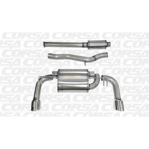 Corsa 08-14 Mitsubishi Lancer Evolution X Sedan 2.0L Polished Sport Dual Rear Cat-Back Exhaust