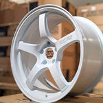 Gram Lights 57CR 17x9 +38 5x100 Ceramic White Pearl Wheel