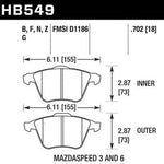 Hawk Performance HPS 5.0 Front Brake Pads | 07-13 Mazdaspeed3 / 06-07 Mazdaspeed6