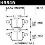 Hawk Performance HPS 5.0 Front Brake Pads | 07-13 Mazdaspeed3 / 06-07 Mazdaspeed6