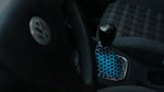 LED Bluetooth Black Honeycomb Shift Boot, Brake Boot & Seat Belt Covers, Comes custom made sized to each buyers car designed to fit