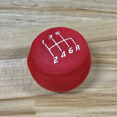 SHIFT KNOB BEANIE - RED WITH 6-SPEED RRD SHIFT PATTERN