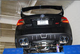 Invidia Q300 Twin Outlet Rolled Titanium Burnt Quad Tip Cat-Back Exhaust | 2015+ Subaru WRX / STI