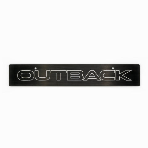 "OUTBACK" PLATE DELETE