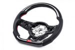 APR Steering Wheel - Carbon Fiber & Perforated Leather - MK7 GTI/GLI Red (For Use Without Paddles)