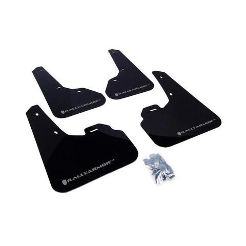 Rally Armor Black Mud Flap w/ Silver Logo Mazda 3 / Mazdaspeed 3 2010-2013