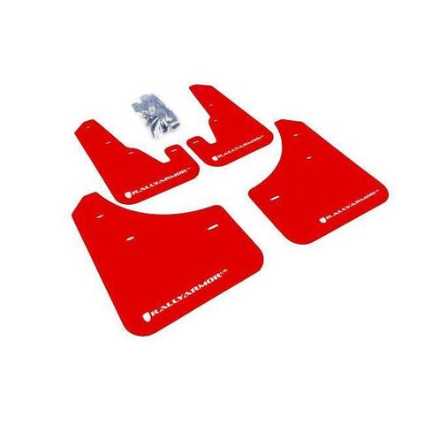 Rally Armor Red Mud Flap w/ White Logo Mazda 3 / Mazdaspeed 3 2004-2009