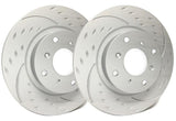 SP Performance 259.8mm Dimpled and Diamond Slotted Rear Brake Rotors | 2006-2015 Honda Civic