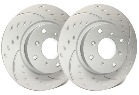 SP Performance 259.8mm Dimpled and Diamond Slotted Rear Brake Rotors | 2006-2015 Honda Civic