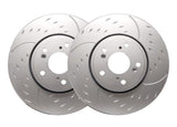 SP Performance 259.8mm Dimpled and Diamond Slotted Rear Brake Rotors | 2006-2015 Honda Civic