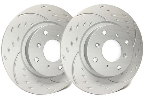 SP Performance 280mm Dimpled and Diamond Slotted Rear Brake Rotors | 2007-2013 Mazda Mazdaspeed3