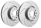 SP Performance 259.8mm Drilled And Slotted Rear Brake Rotors | 2006-2015 Honda Civic