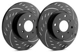 SP Performance 259.8mm Dimpled and Diamond Slotted Rear Brake Rotors | 2006-2015 Honda Civic