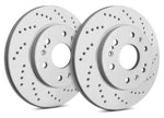SP Performance Double Drilled and Slotted Rear 280mm Brake Rotors | 2007-2013 Mazda MazdaSpeed3