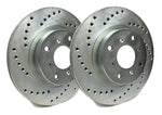 SP Performance Double Drilled and Slotted Rear 280mm Brake Rotors | 2007-2013 Mazda MazdaSpeed3