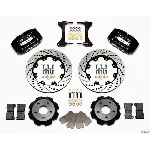 Wilwood Dynapro Radial Black Slotted & Drilled Front Brake Kit 2002 Subaru WRX w/ 15-in Wheels