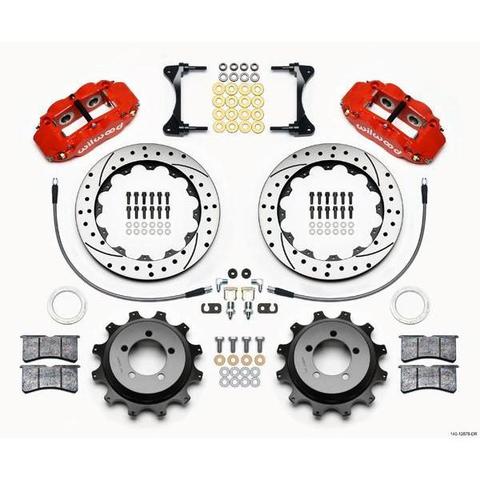 Wilwood FNSL4R Red Rear Slotted & Drilled Big Brake Kit 2002-2005 Subaru WRX