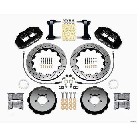 Wilwood FNSL6R Black Front Slotted Big Brake Kit 2002-2014 Subaru WRX w/ 18-in Wheels