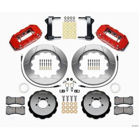 Wilwood W6A Red Slotted Big Brake Front Brake Kit 2002-2014 Subaru WRX w/ 18-in Wheels