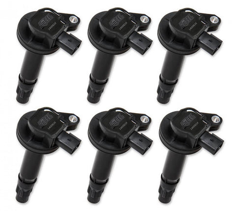 ACCEL Ignition Coil - Super Coil series - 2007-2016 Ford 3.5L/3.7L V6, Black, 6-pack