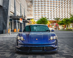 VR Aero Carbon Fiber Front Lip Spoiler Porsche Taycan Turbo | Turbo S