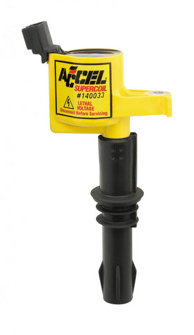 ACCEL Ignition Coil - SuperCoil - 2004-2008 Ford 4.6L/5.4L/6.8L 3-valve engines - Yellow -Individual